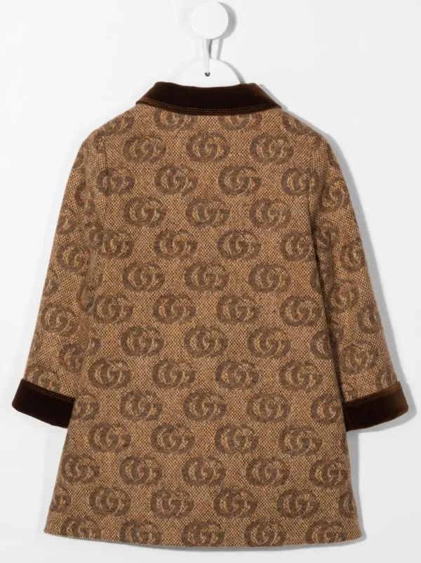 Gucci Kids GG embroidered Wool Coat Farfetch