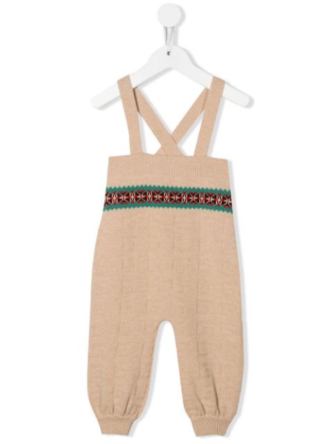 Gucci Kids GG-logo fine-knit romper