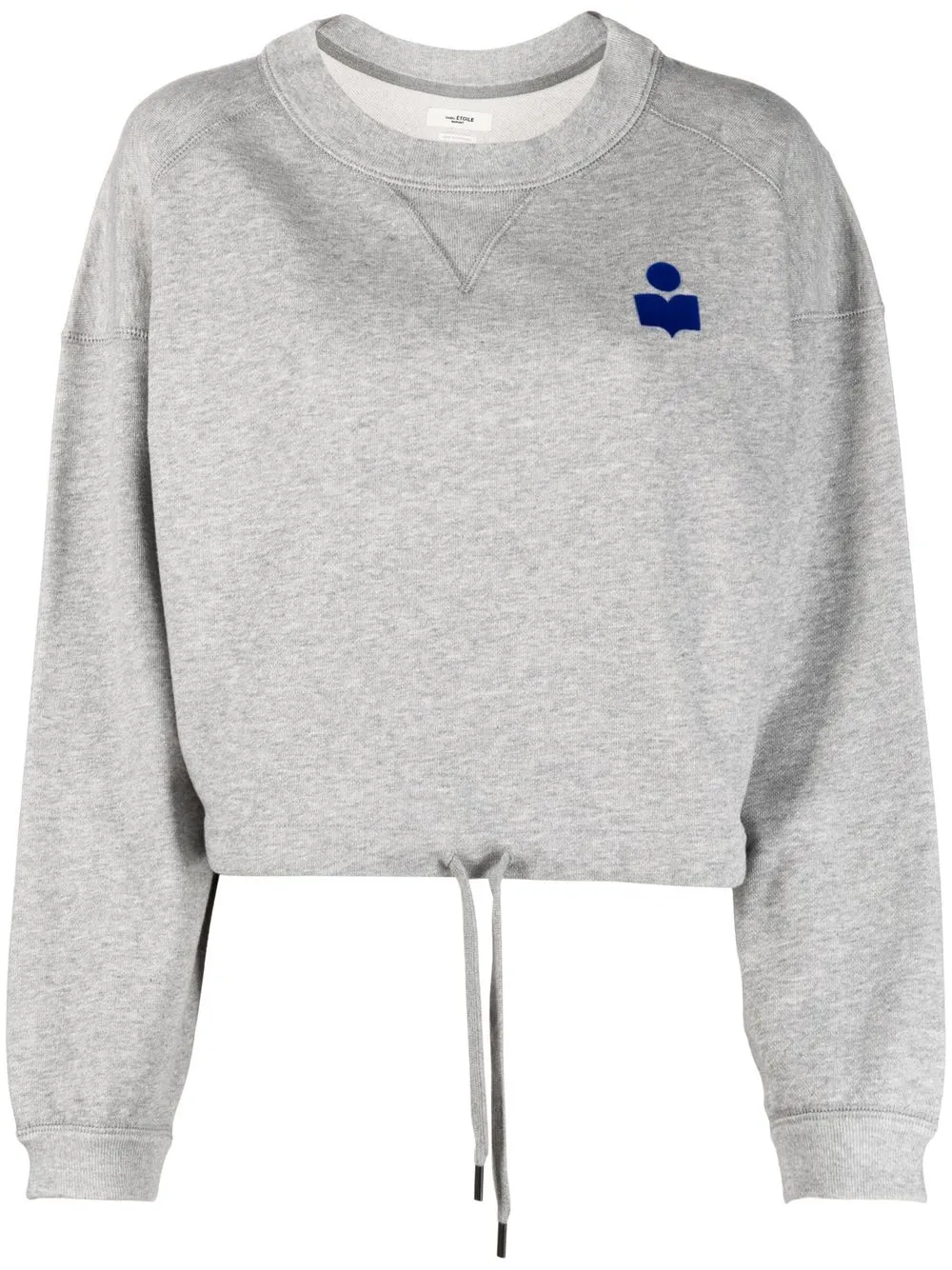 

Isabel Marant Étoile camisa con cordones y logo estampado - Gris