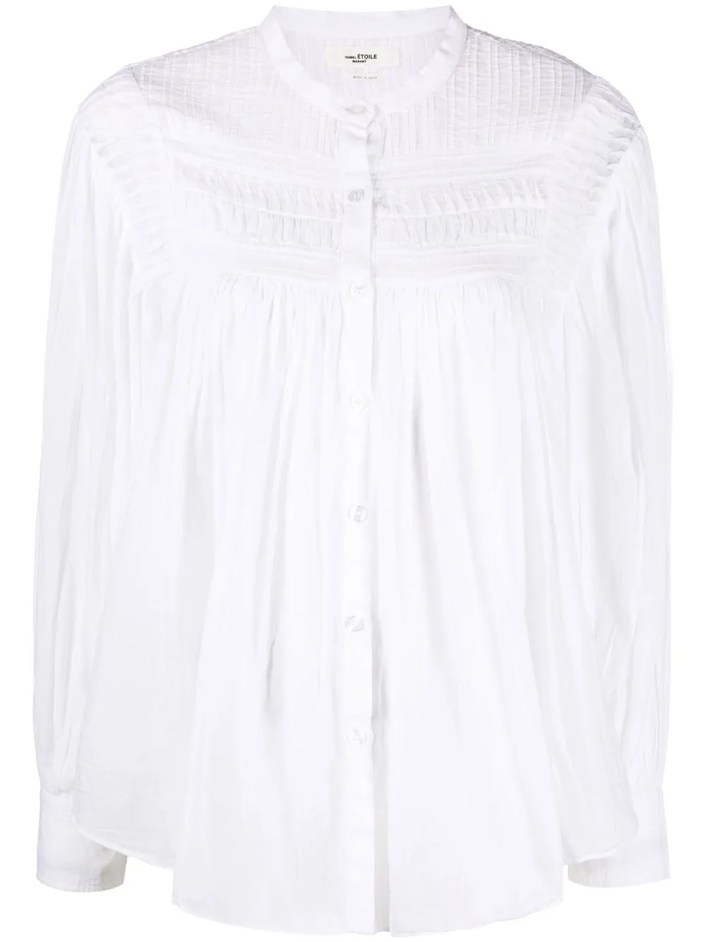 

Isabel Marant Étoile blusa Plalia fruncida - Blanco