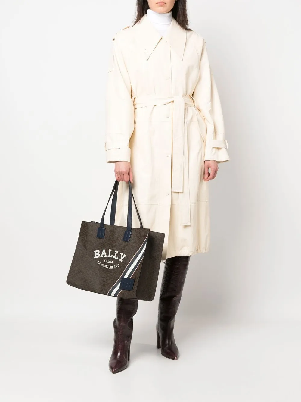 Bally Crystalia shopper met monogram - Bruin