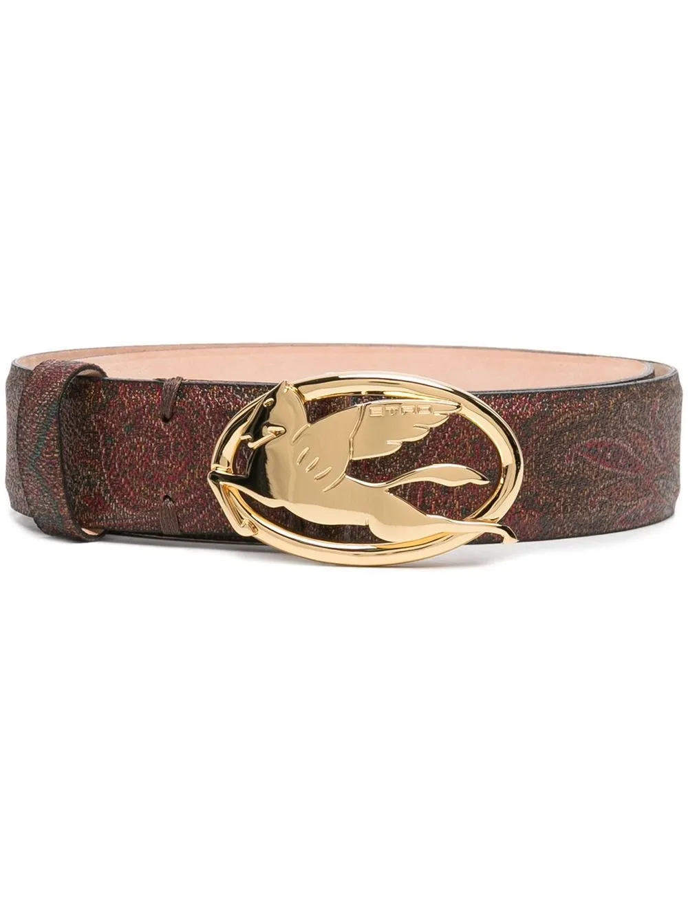 

ETRO cinturón con hebilla del logo - Marrón