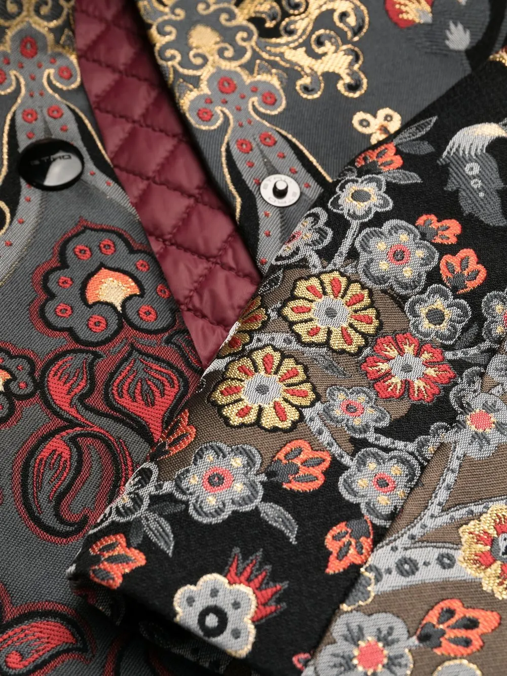 Cheap ETRO single-breasted jacquard coat Women