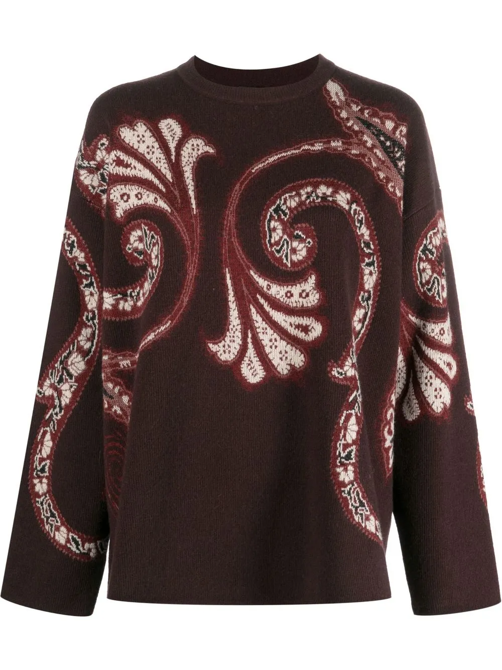 

ETRO baroque-print wool-blend jumper - Brown