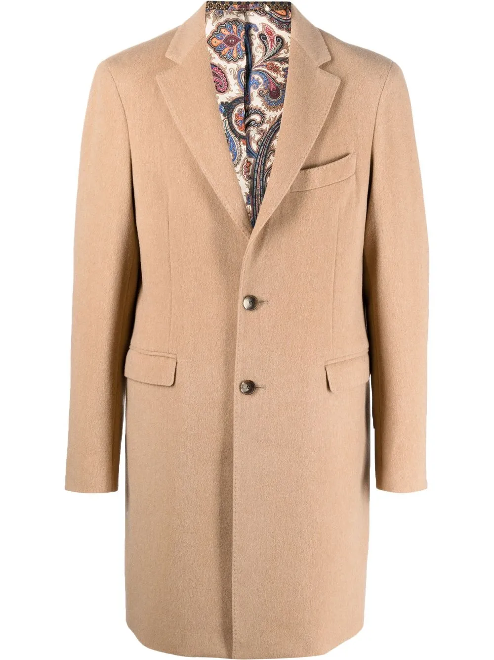 

ETRO single-breasted fitted coat - Neutrals