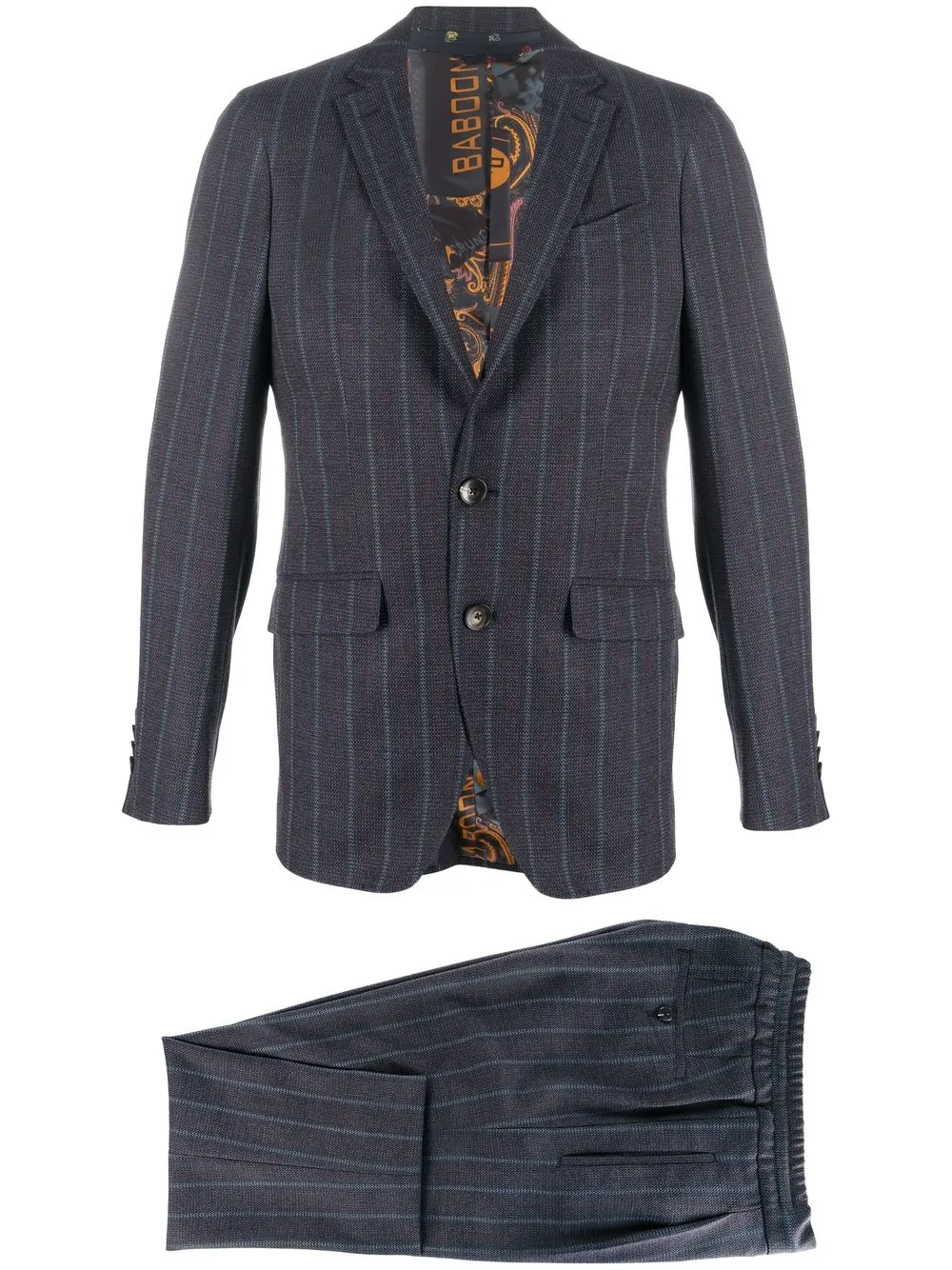 

ETRO pinstripe-pattern single breasted suit - Blue