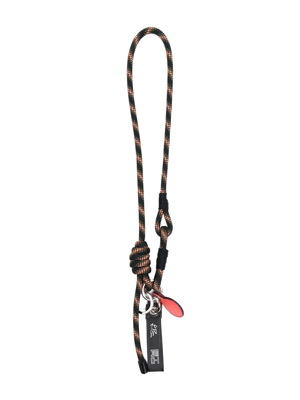 

ETRO logo-print leather air tag - Black