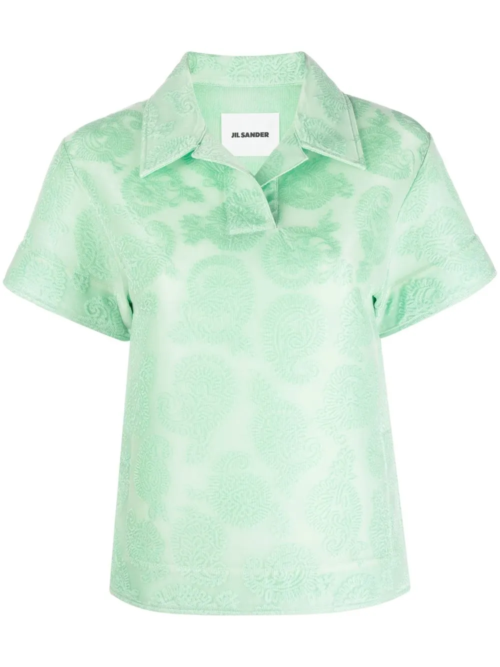 

Jil Sander camisa con motivo de cachemira - Verde