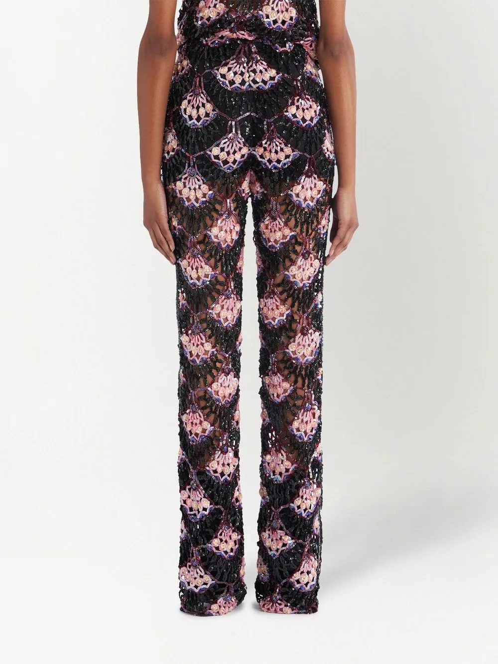 ETRO SEQUINNED CROCHET TROUSERS
