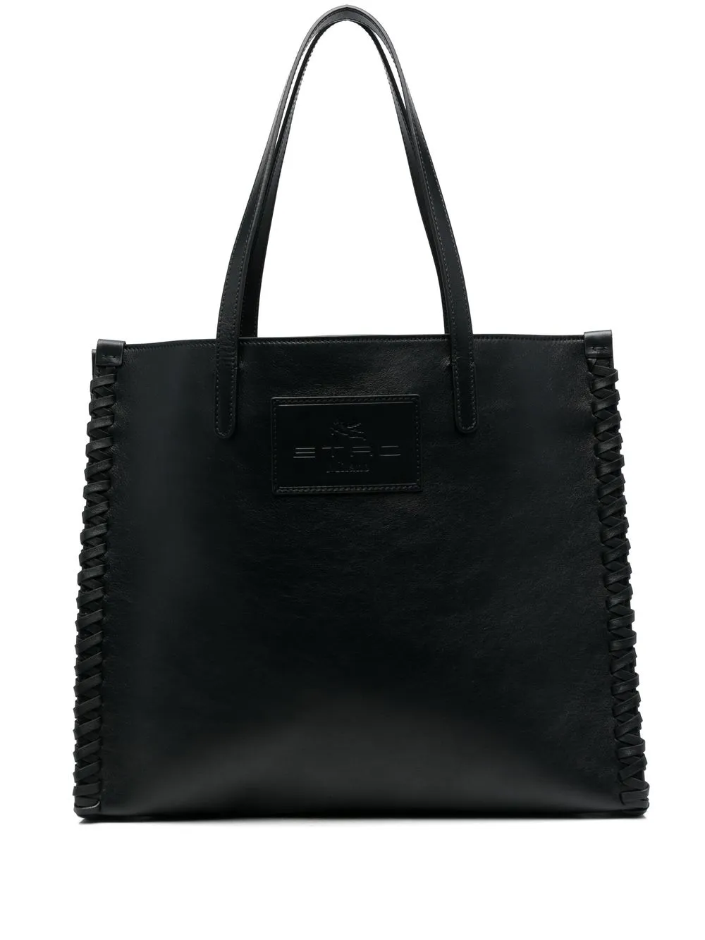 

ETRO tote con parche del logo - Negro