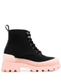 Michael Michael Kors two-tone lace-up boots - Black