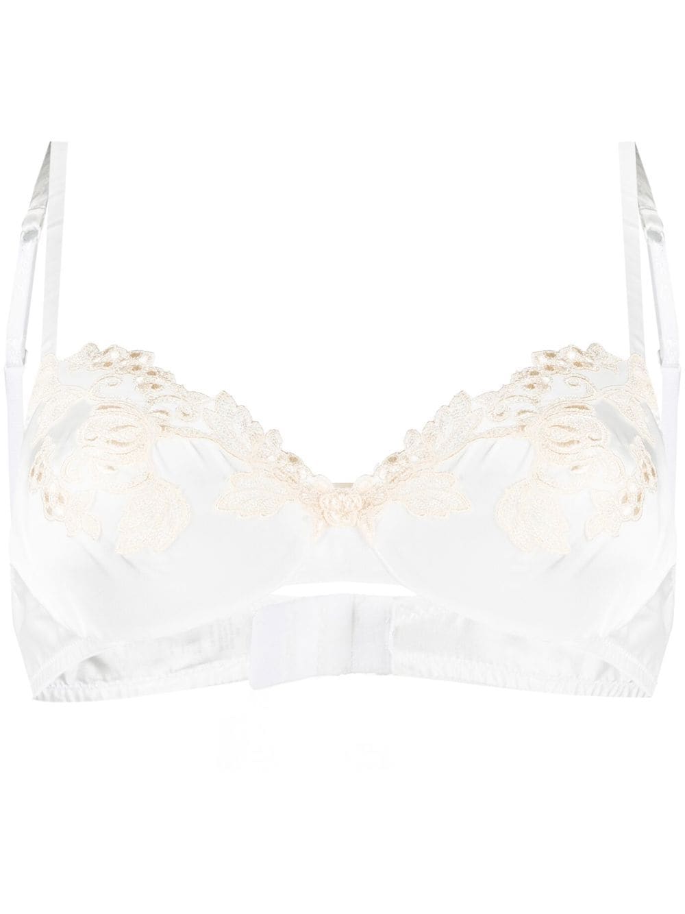 La Perla lace-trim Silk Bra - Farfetch