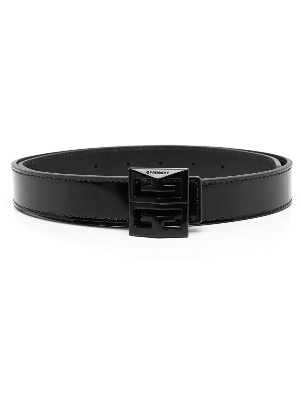 

Givenchy logo-buckle patent leather belt - 001 NERO