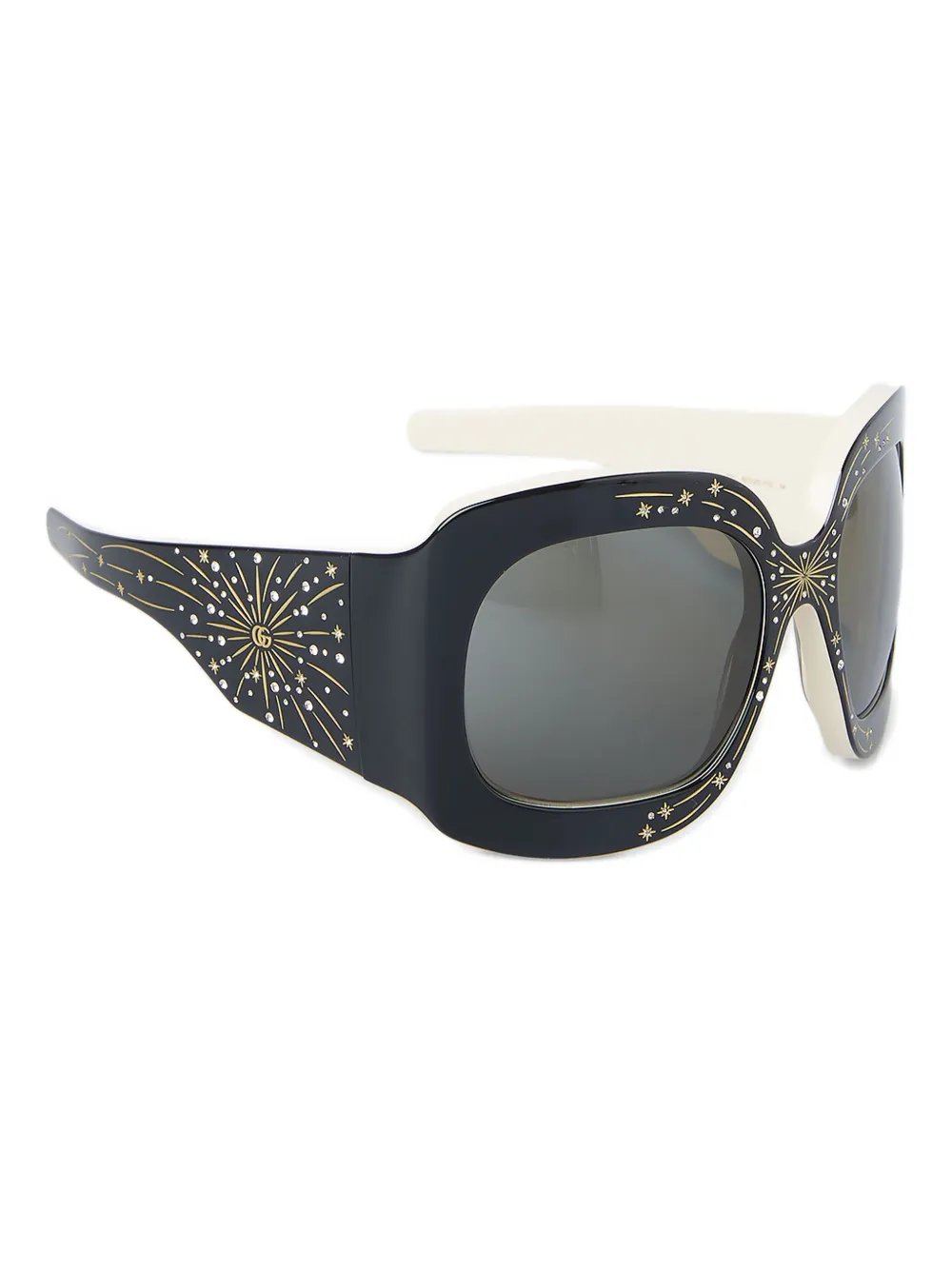 Gucci Eyewear firework-embellished square sunglasses Zwart