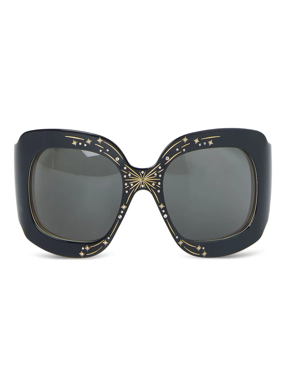 Gucci Eyewear firework-embellished square sunglasses Zwart