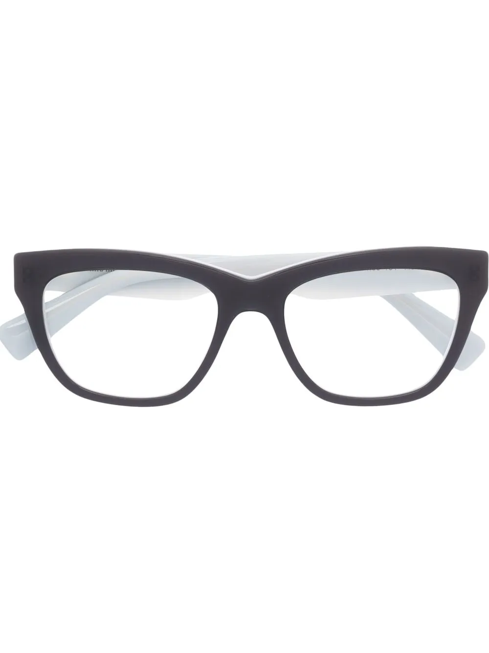 

Miu Miu Eyewear lentes cat eye con logo en relieve - Negro