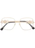 Versace Eyewear logo square-frame glasses - Gold