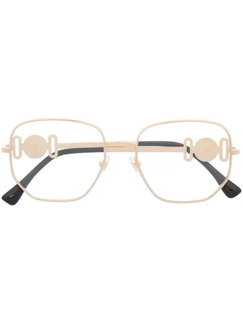 Versace Eyewear logo square-frame glasses