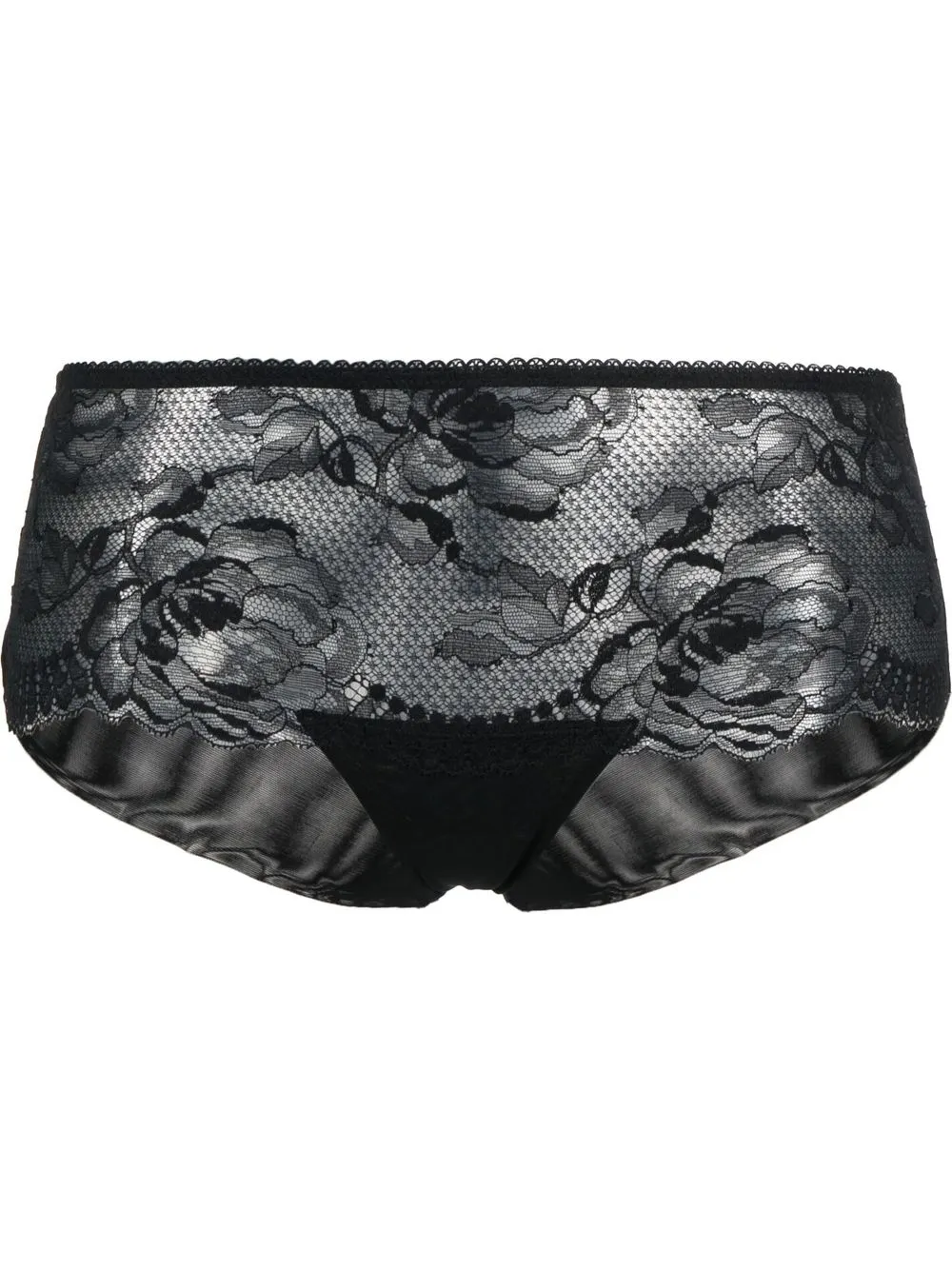 

La Perla floral-lace tulle briefs - Black