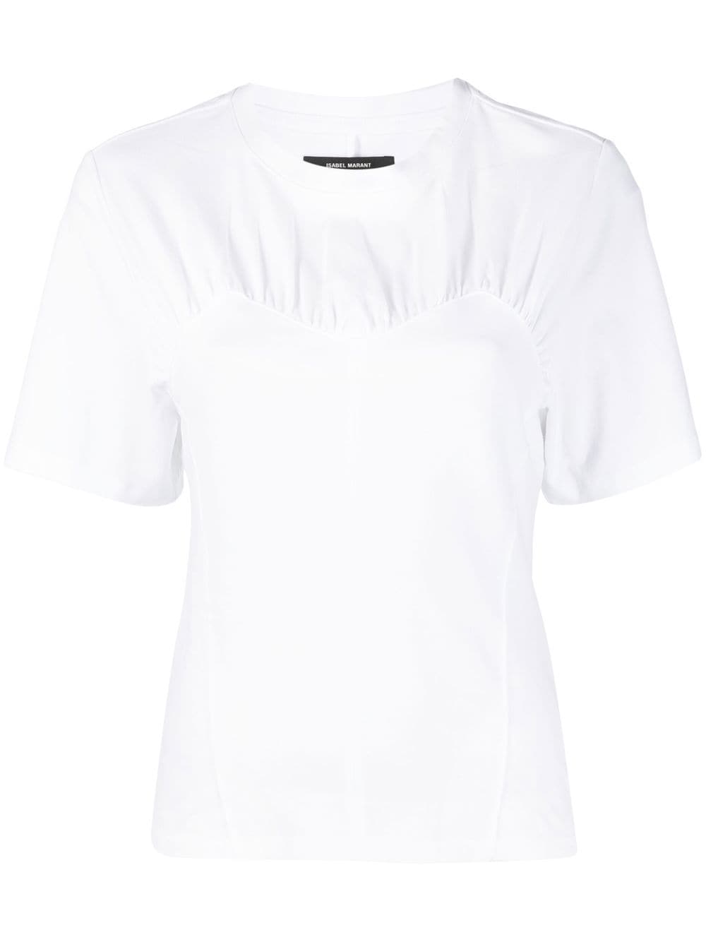 isabel marant t-shirt zazie à empiècements contrastants - blanc