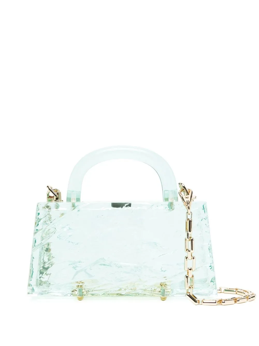 

L’AFSHAR Eva ice-effect shoulder bag - Green