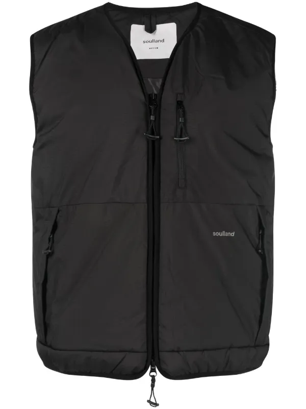 Farfetch Uomo Abbigliamento Cappotti e giubbotti Gilet Gilet imbottito con stampa Nero 
