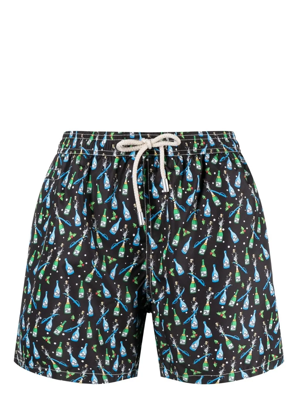 

MC2 Saint Barth Christmas-Sabrage printed swim shorts - Black