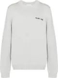 Helmut Lang ribbed-knit panelled jumper - Grey