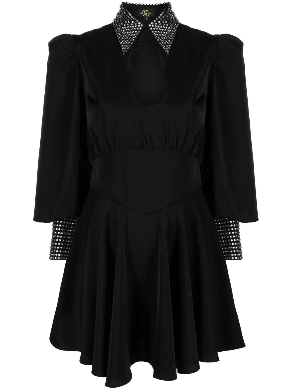 

De La Vali keyhole-detail long-sleeve dress - Black