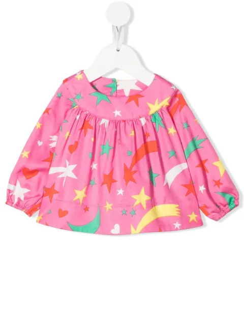 Stella McCartney Kids - star-print gathered blouse