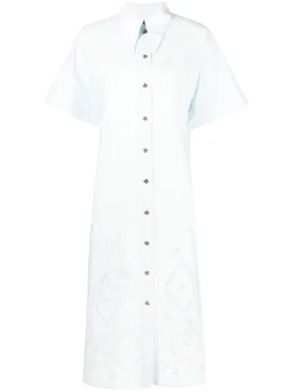 midi dress with beads Women's Sipping Under the Palms Multi Tropical Print Bead Detail | Size: M tier:BETTER Size:child-6 this midi dress features All Birthday Party Dresses