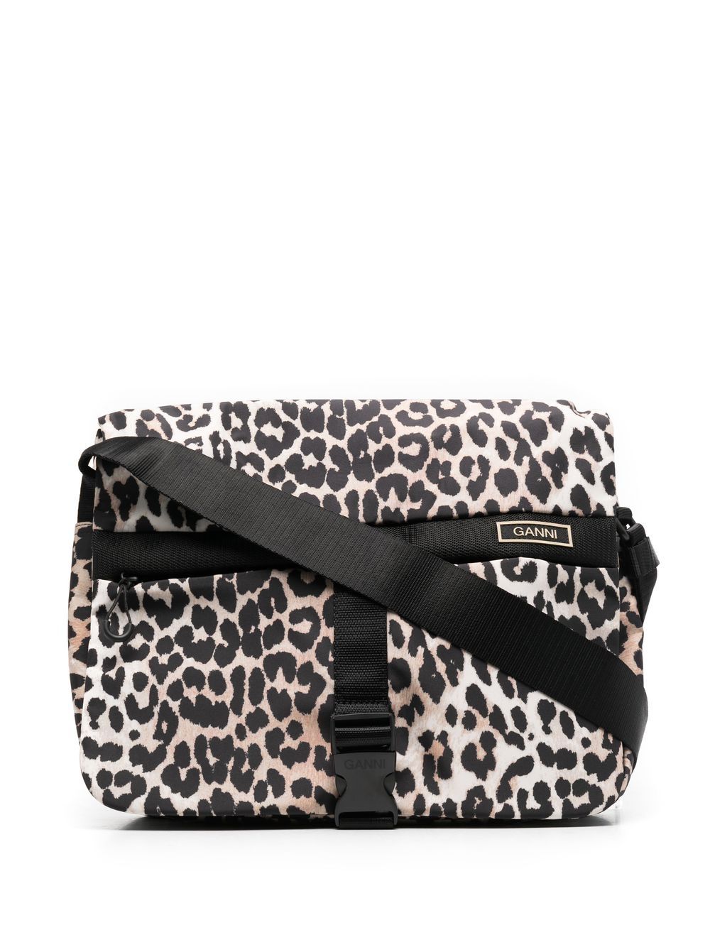 GANNI leopard-print shoulder bag | Smart Closet