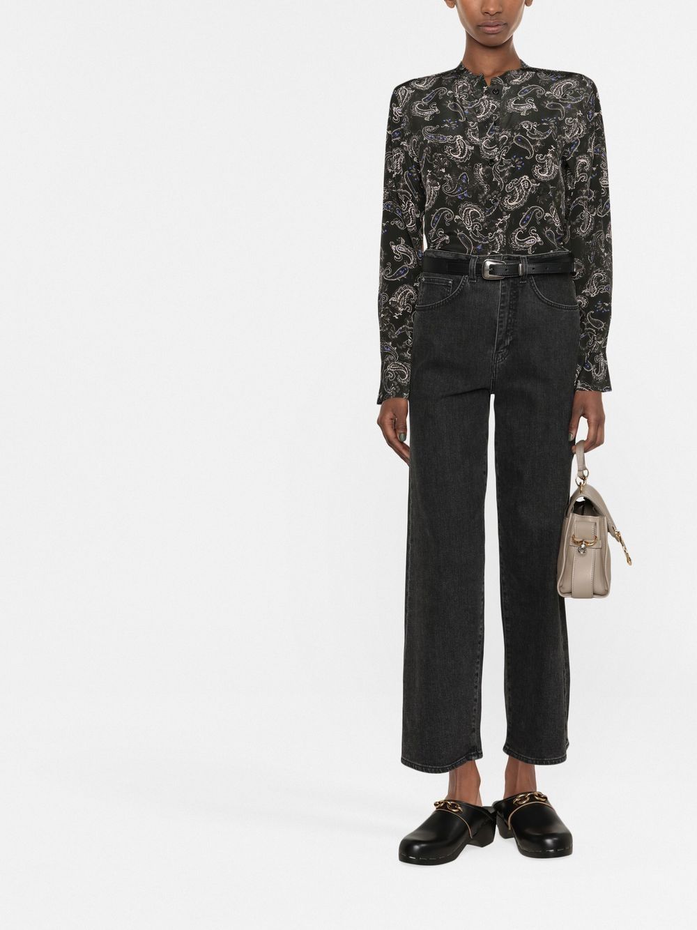 ISABEL MARANT Blouse met print - Zwart