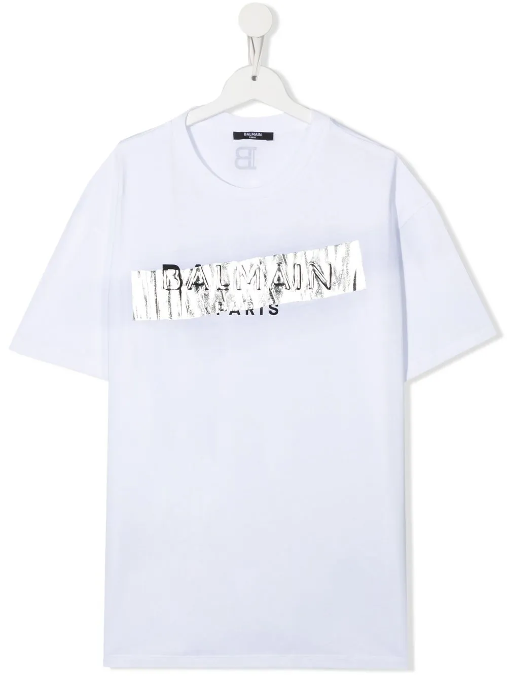 

Balmain Kids playera con logo y cuello redondo - Blanco
