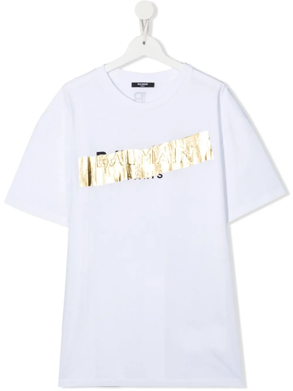 

Balmain Kids playera con logo y cuello redondo - Blanco