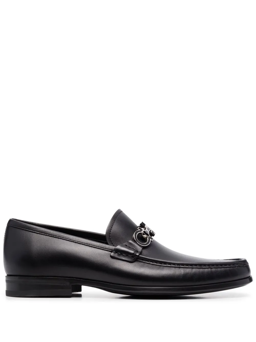 

Ferragamo Gancini plaque loafers - Black