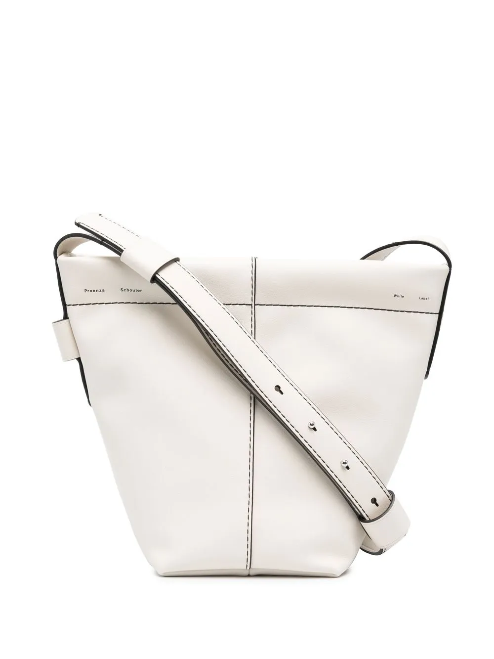 

Proenza Schouler White Label zipper crossbody bucket bag - Neutrals