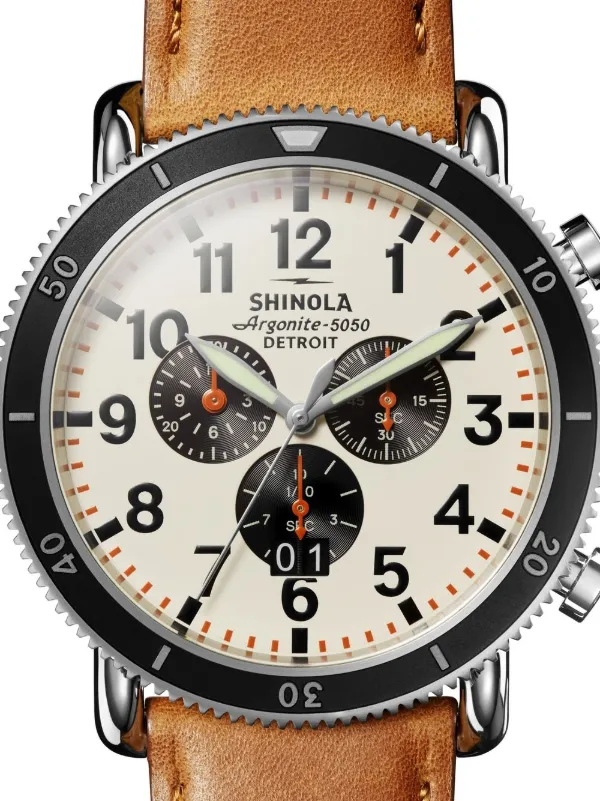 Shinola Runwell Sport 3 Eye Chrono 48mm Neutrals FARFETCH AU