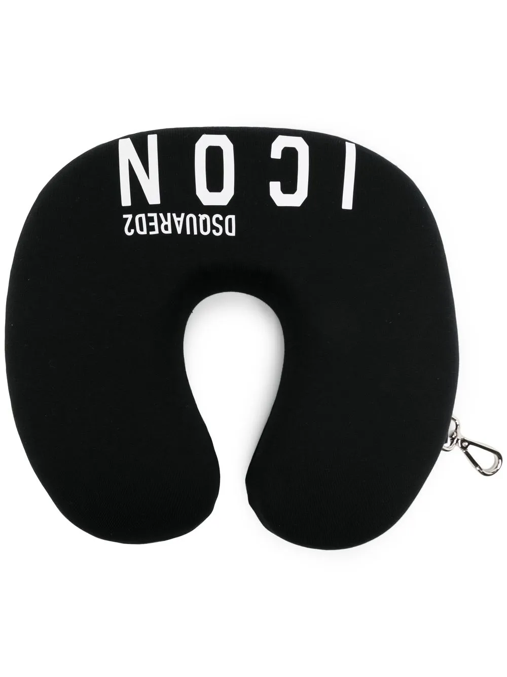 Dsquared2 cojín de viaje con logo estampado - Negro