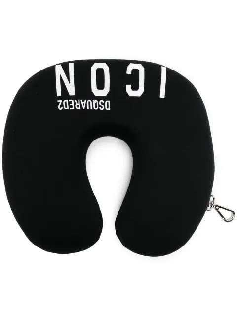 DSQUARED2 logo-print cotton travel pillow