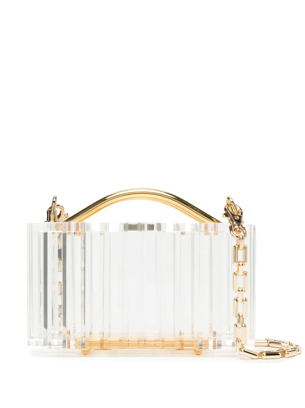 

L’AFSHAR Yara acrylic mini bag - White
