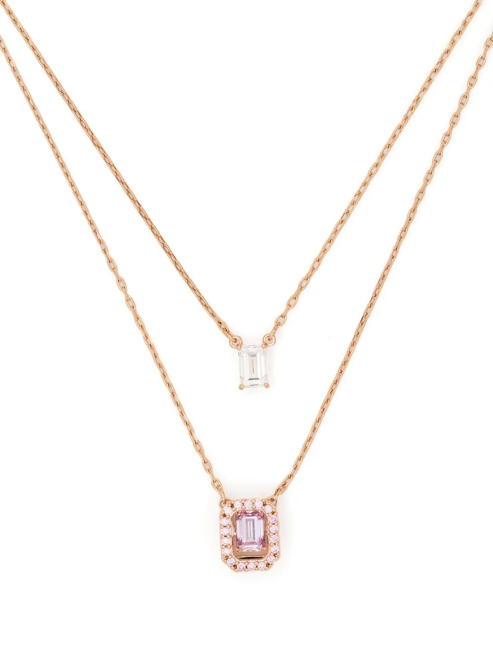 

Swarovski Millenia layered octagonal-cut necklace - Pink