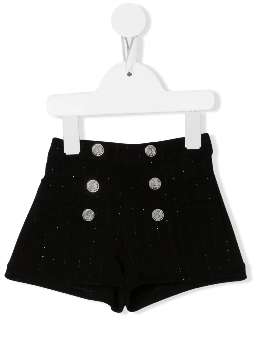 

Balmain Kids shorts tejidos con doble botonadura - Negro