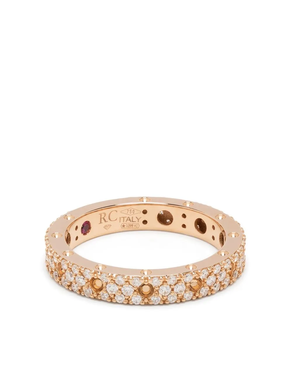 

Roberto Coin 18kt rose gold Pois Moi band ring - Pink