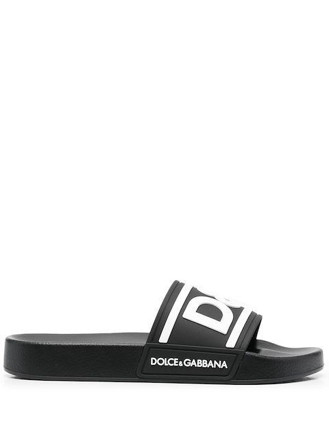 Dolce & Gabbana logo-print rubber slides