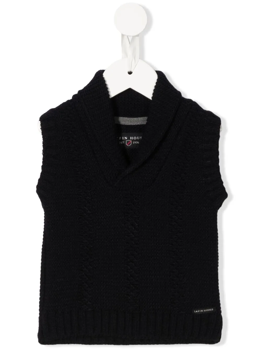

Lapin House ribbed-knit sleeveless vest - Blue