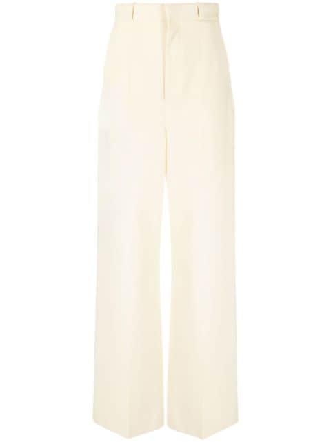 Del Core high-waisted wide-leg trousers