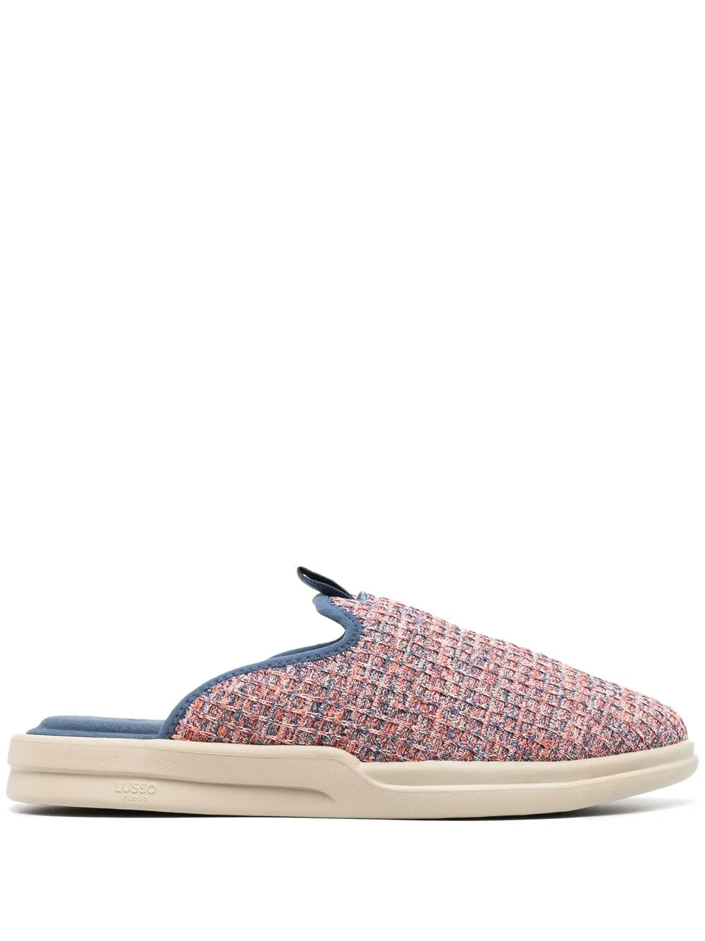 

Lusso waffle-knit mule slippers - Blue