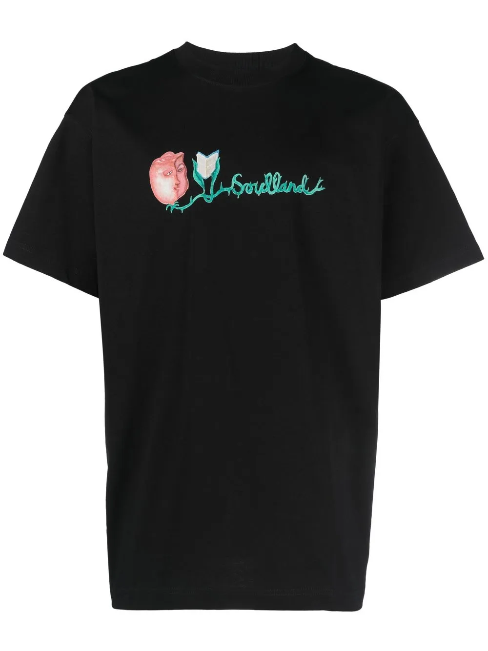 

Soulland playera con cuello redondo y logo - Negro