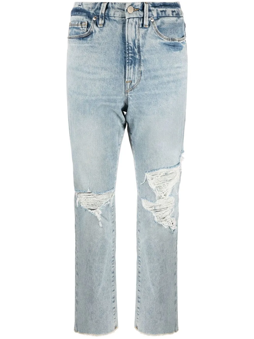 Good American high-rise straight-leg jeans